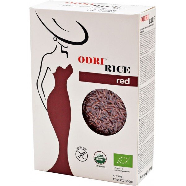 Органический длиннозёрный красный рис ODRI (6 пачек х 500г)